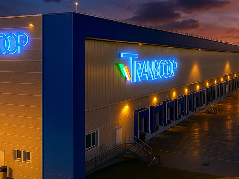 Transcoop - Insegne luminosa a lettere scatolate di grande formato