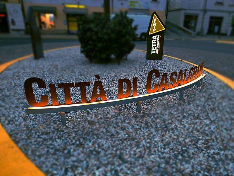 insegna corten per rotatoria casalgrande