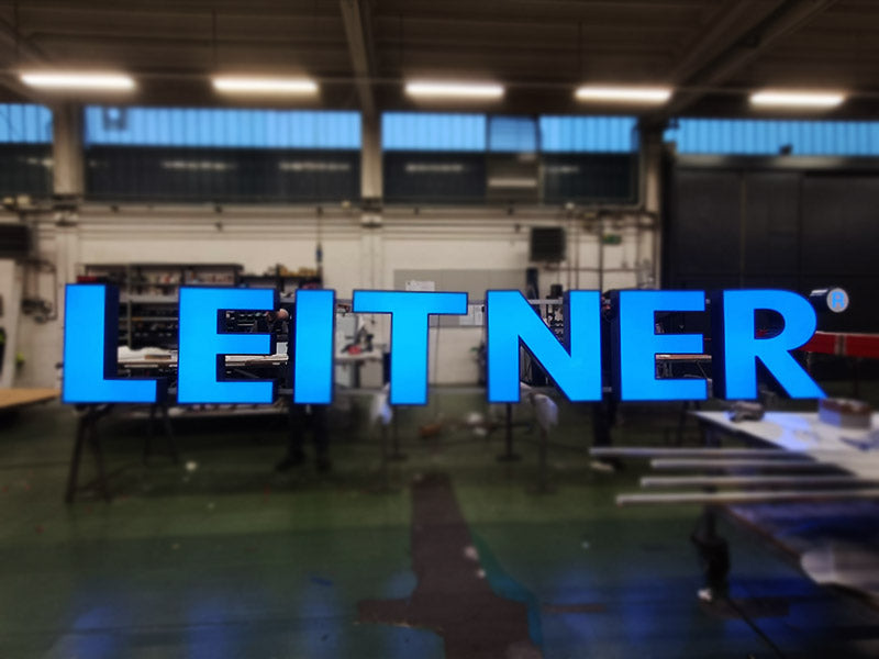 insegna luminosa a led per letiner spa a verona