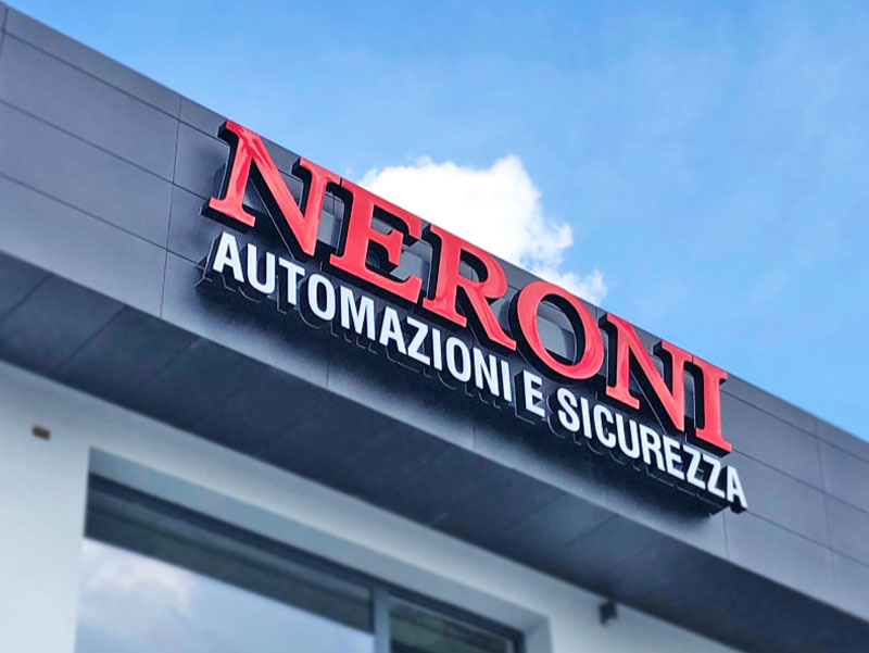 insegna pubblicitaria a led neroni automazioni reggio emilia