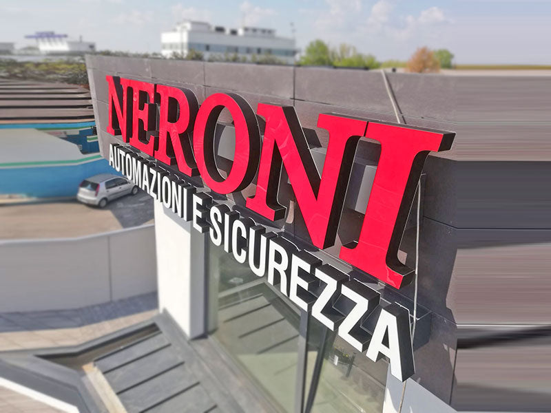 insegna pubblicitaria a led neroni automazioni reggio emilia