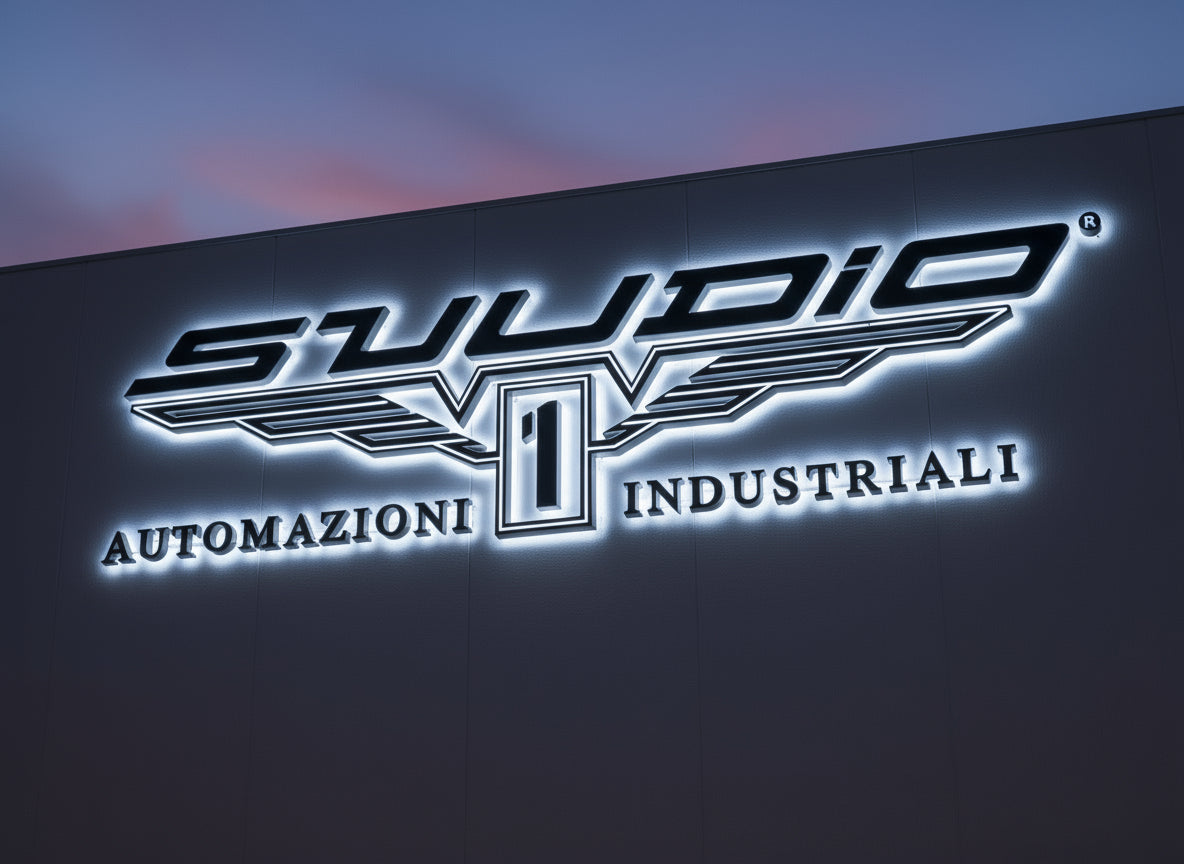 insegna scatolare studio 1 automazioni reggio emilia