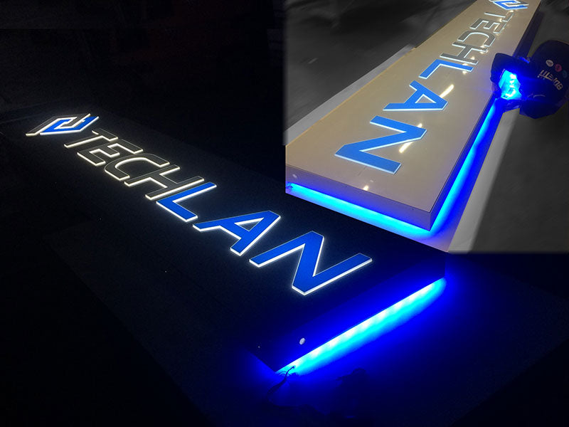 produzione box luminoso alluminio traforato techlan srl carpi