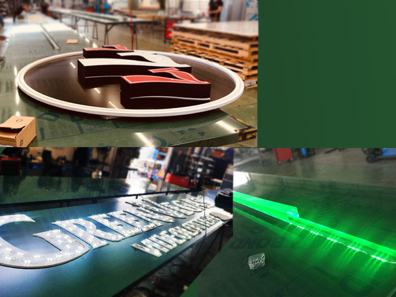 produzione insegna luminosa vlt green vegas ferrara