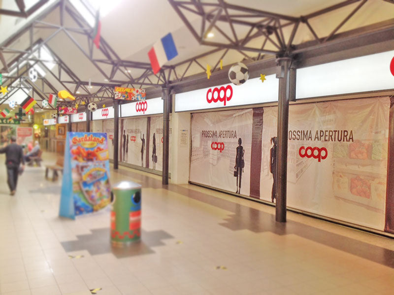 rebranding interno coop centro commerciale meridiana reggio emilia