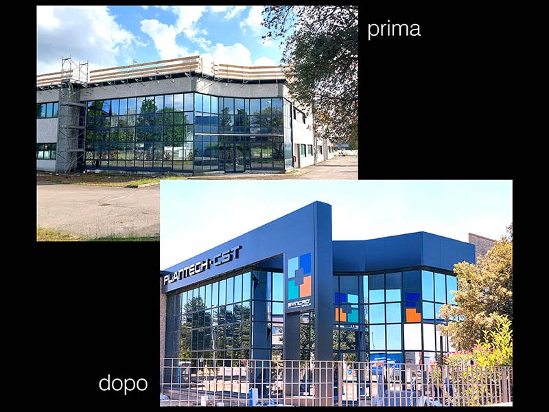 restyling aziendale plantech modena prima dopo