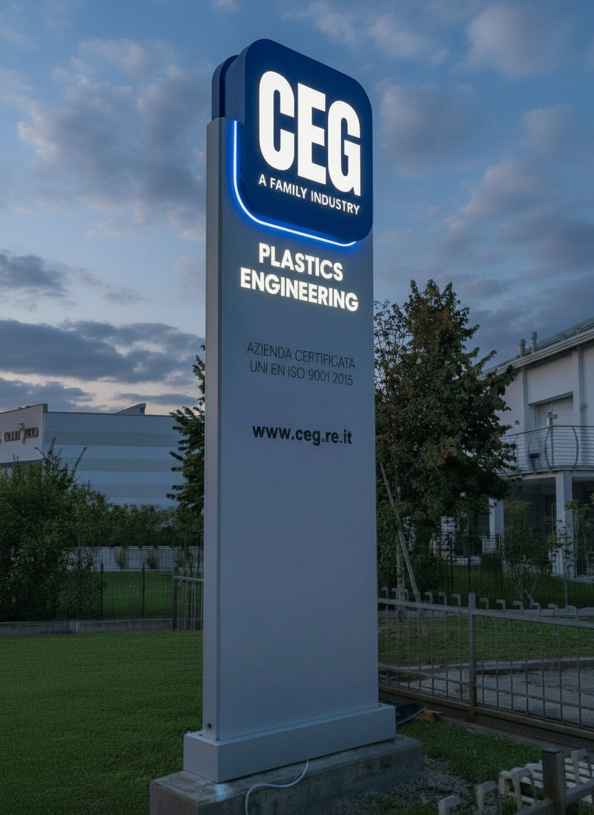 totem luminoso a led ceg srl correggio