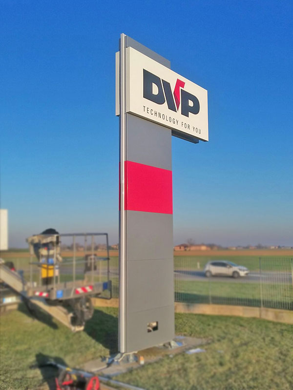 totem luminoso a stelo dvp spa bologna