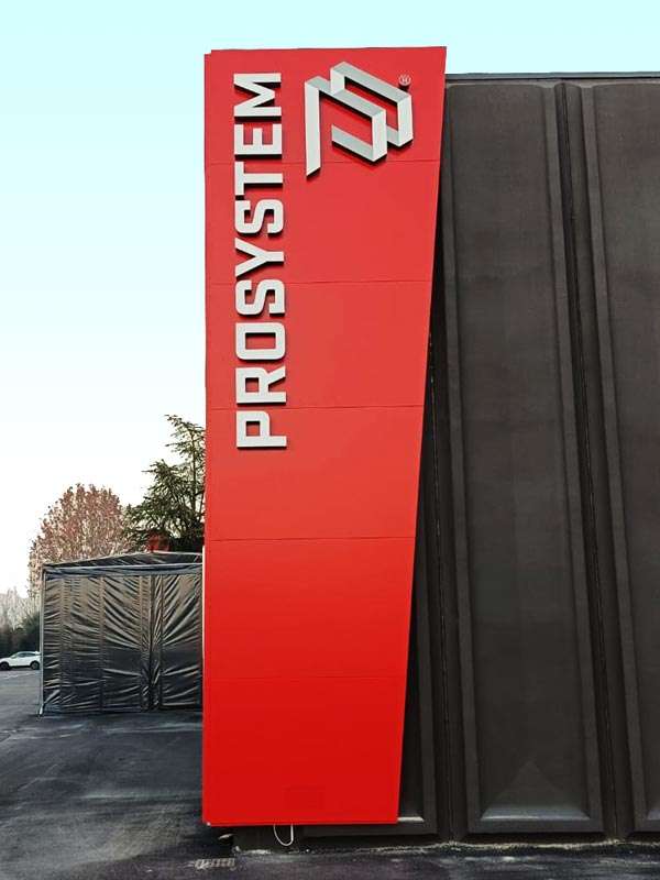 totem luminoso ad angolo prosystem bologna
