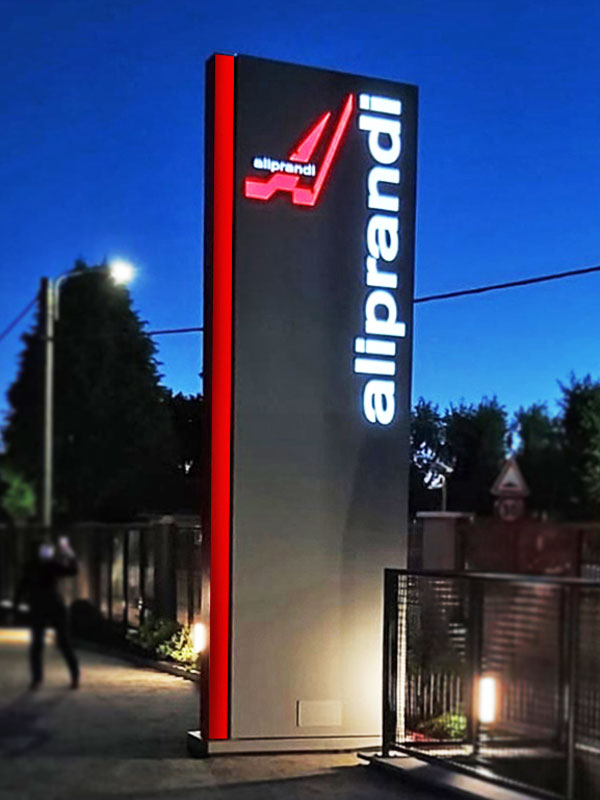 totem luminoso aliprandi snc milano