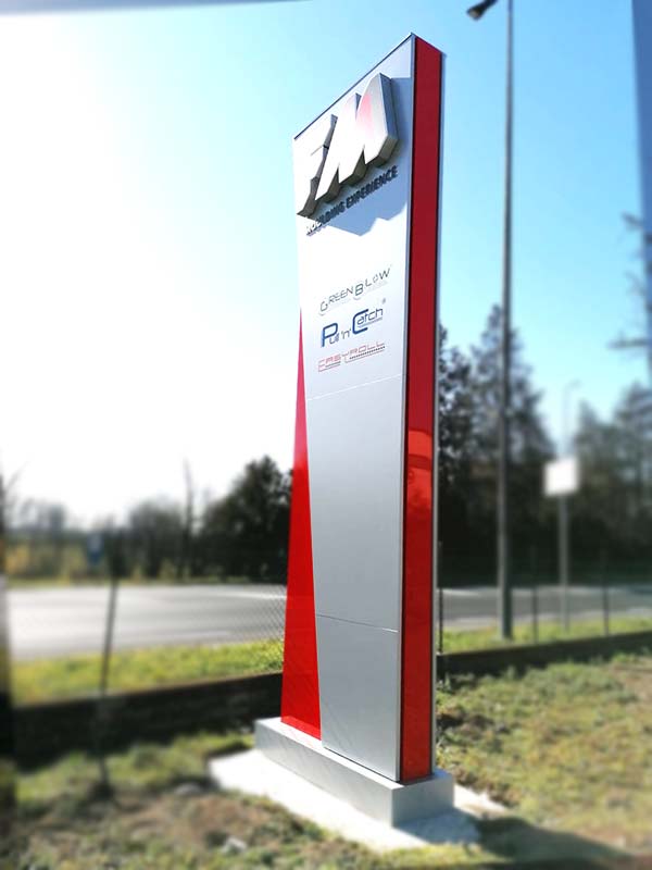 totem luminoso aziendale fm srl correggio