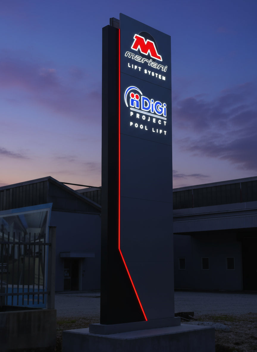 totem luminoso kite mariani lift pegognaga