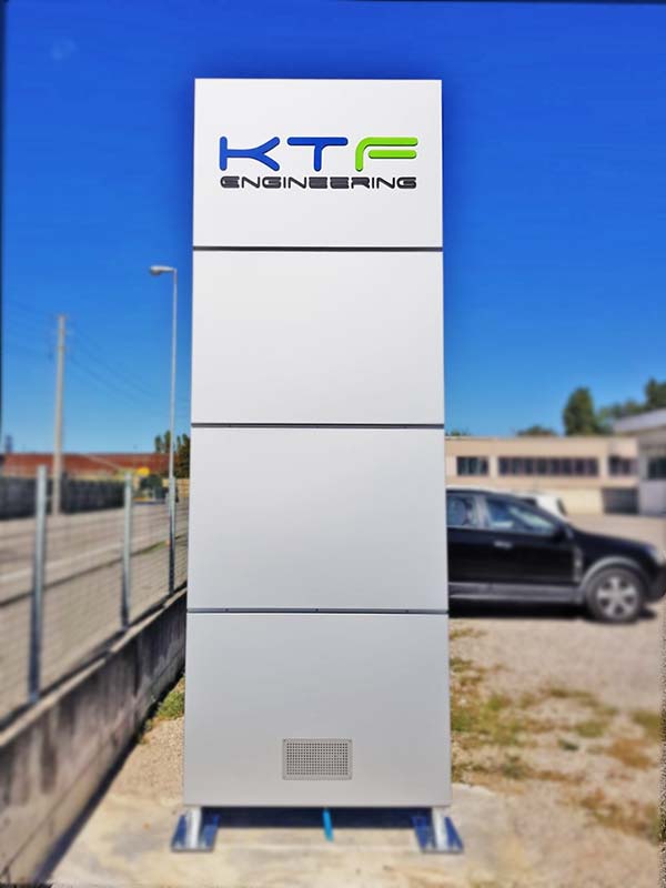 totem luminoso modulare ktf engineering mantova