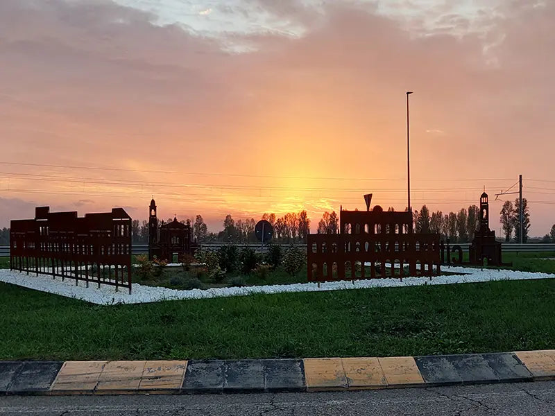 Lettere e sagome in Corten - Comune di Novellara
