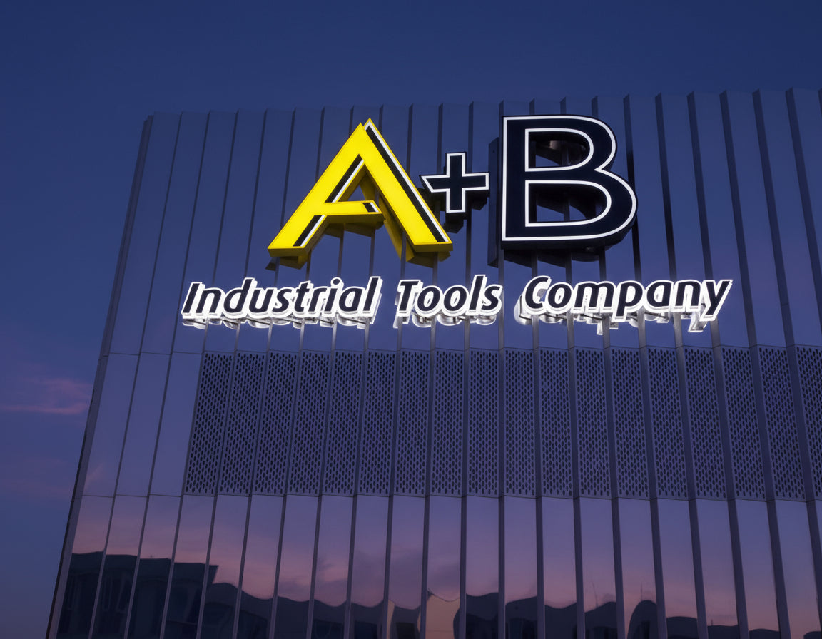 Insegna luminosa a lettere 3D in alluminio - A+B Link