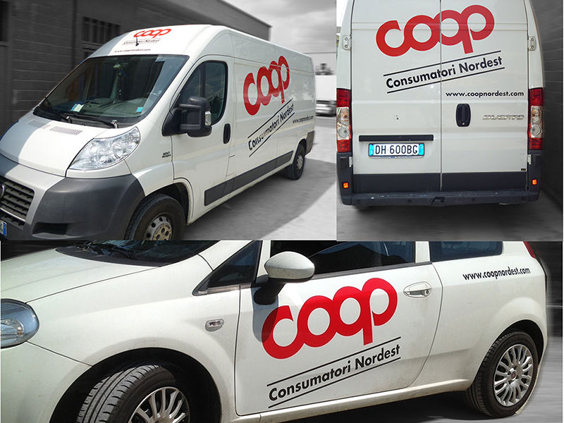 decorazione automezzi coop bologna