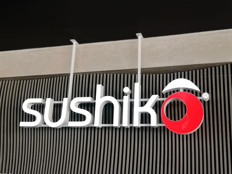 Sushiko - Insegna luminosa scatolare per arredo d'interni