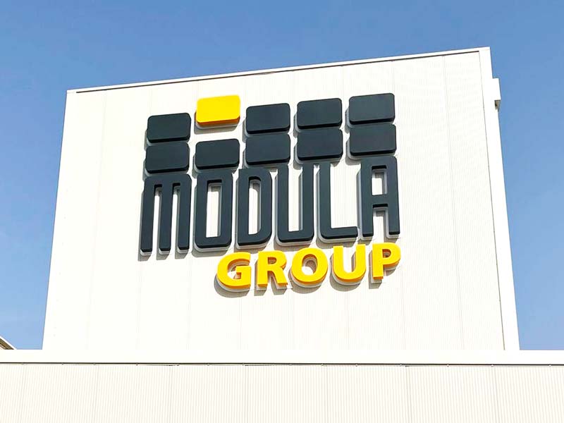 Modula Group - Insegna luminosa scatolata retroilluminata in alluminio
