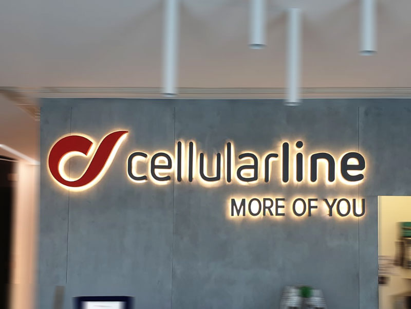Cellular Line - Insegna luminosa retroilluminata per interni
