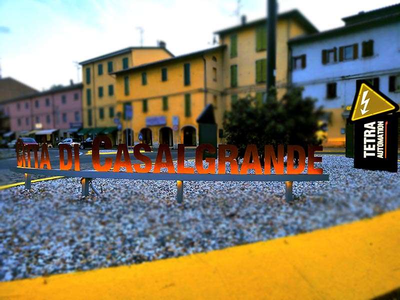 insegna corten per rotatoria casalgrande