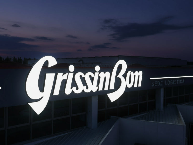 insegna di grande formato per grissin bon a campegine di reggio emilia