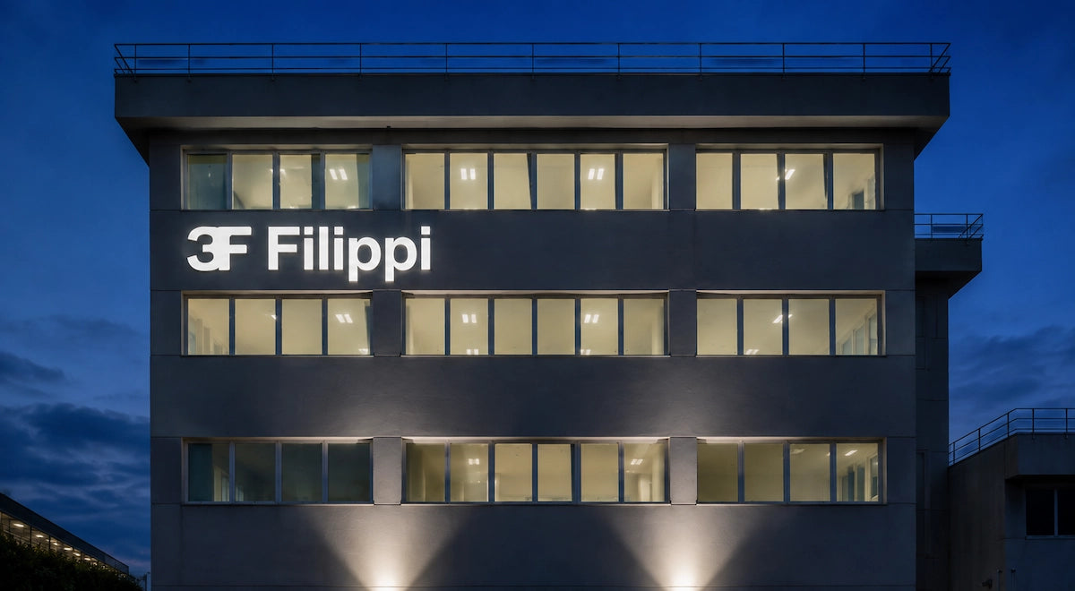 Insegna luminosa a LED realizzata per 3F Filippi.