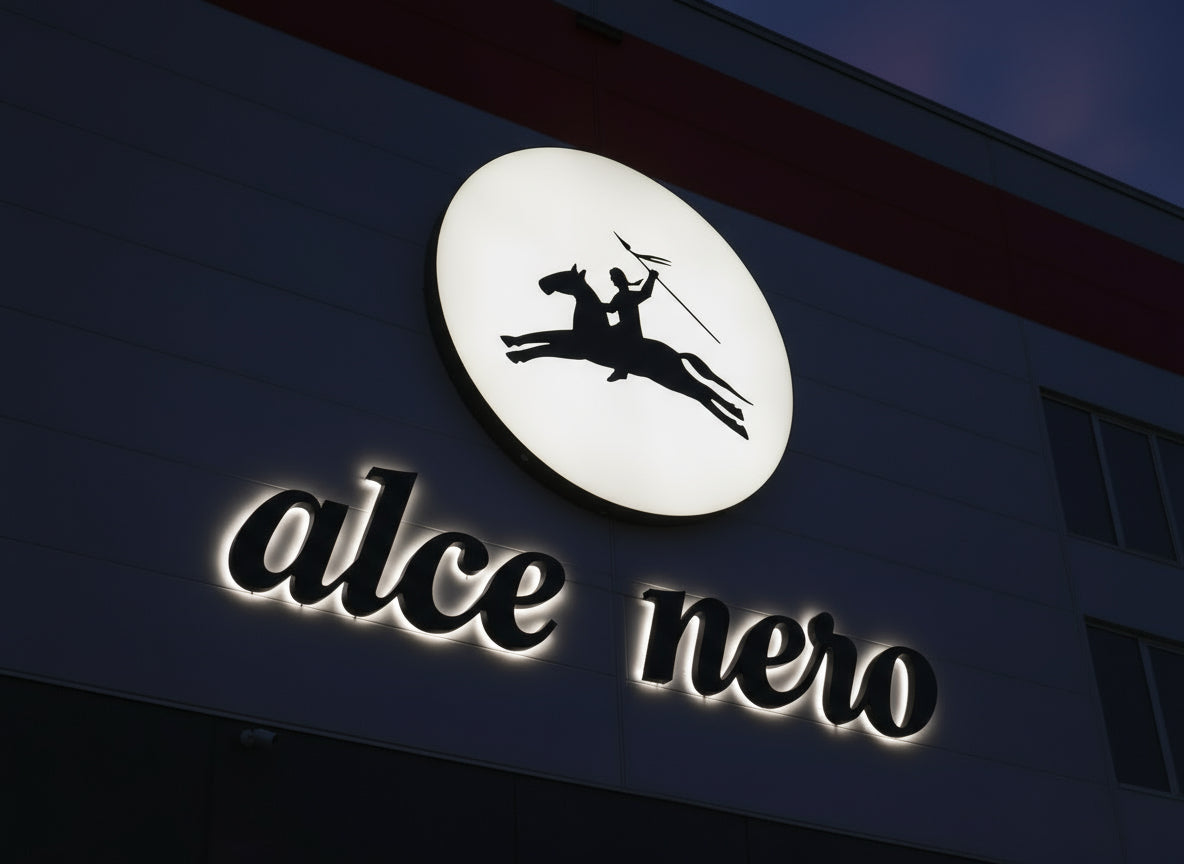 insegna luminosa alce nero bologna