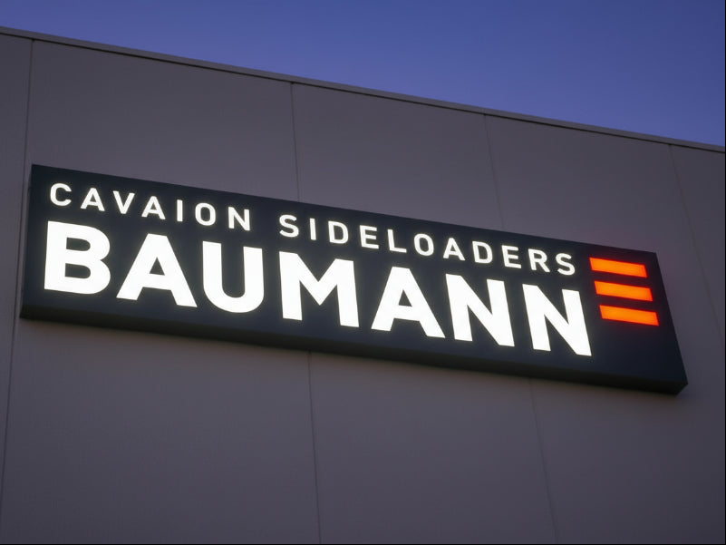 insegna luminosa di grande formato baumann spa verona