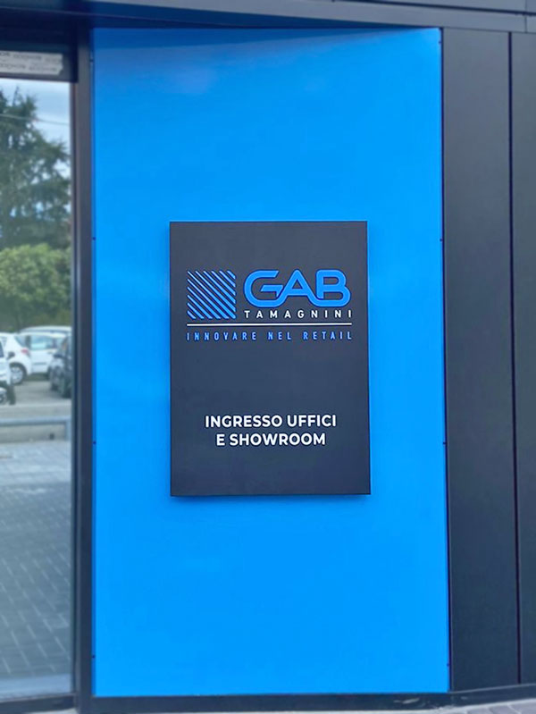 insegna luminosa gab tamagnini reggio emilia