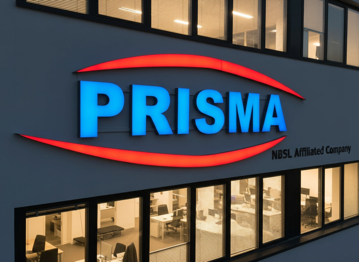 insegna luminosa scatolare a led prisma spa parrma