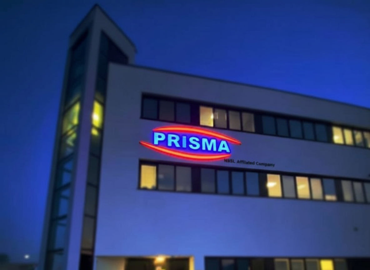 insegna luminosa scatolare a led prisma spa parrma
