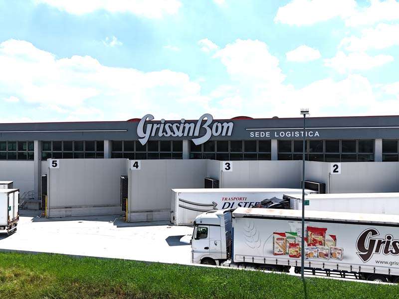 Grissin Bon - Insegna luminosa a lettere scatolate di grande formato