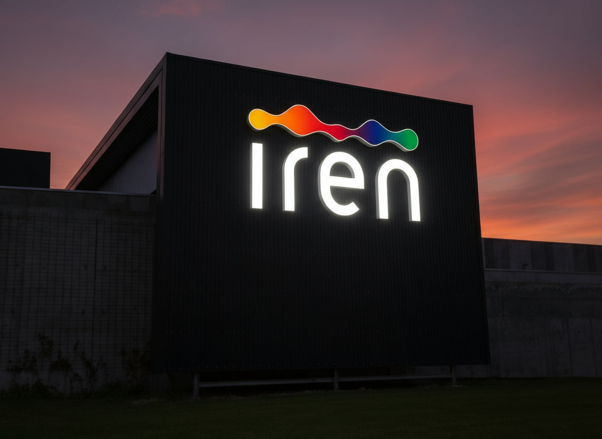 insegna luminosa scatolare iren reggio emilia