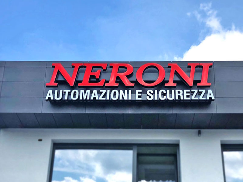 insegna pubblicitaria a led neroni automazioni reggio emilia