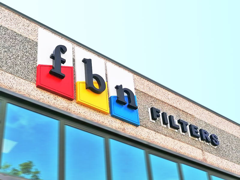 insegna retroilluminata fbn filters srl novellara