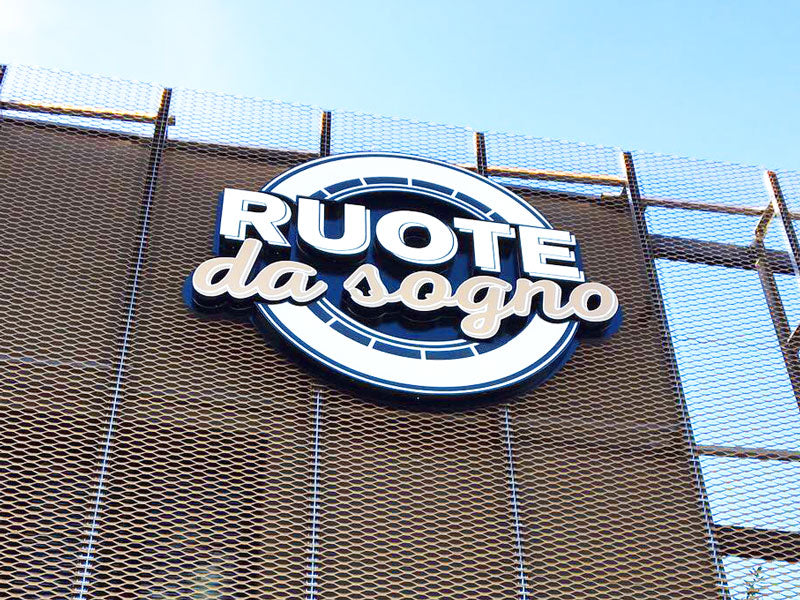 insegna scatolare ruote da sogno reggio emilia