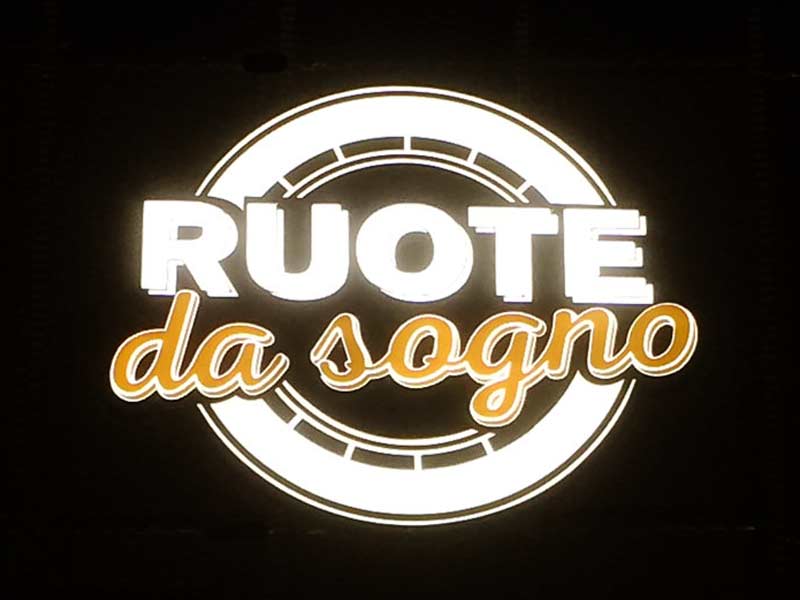 insegna scatolare ruote da sogno reggio emilia