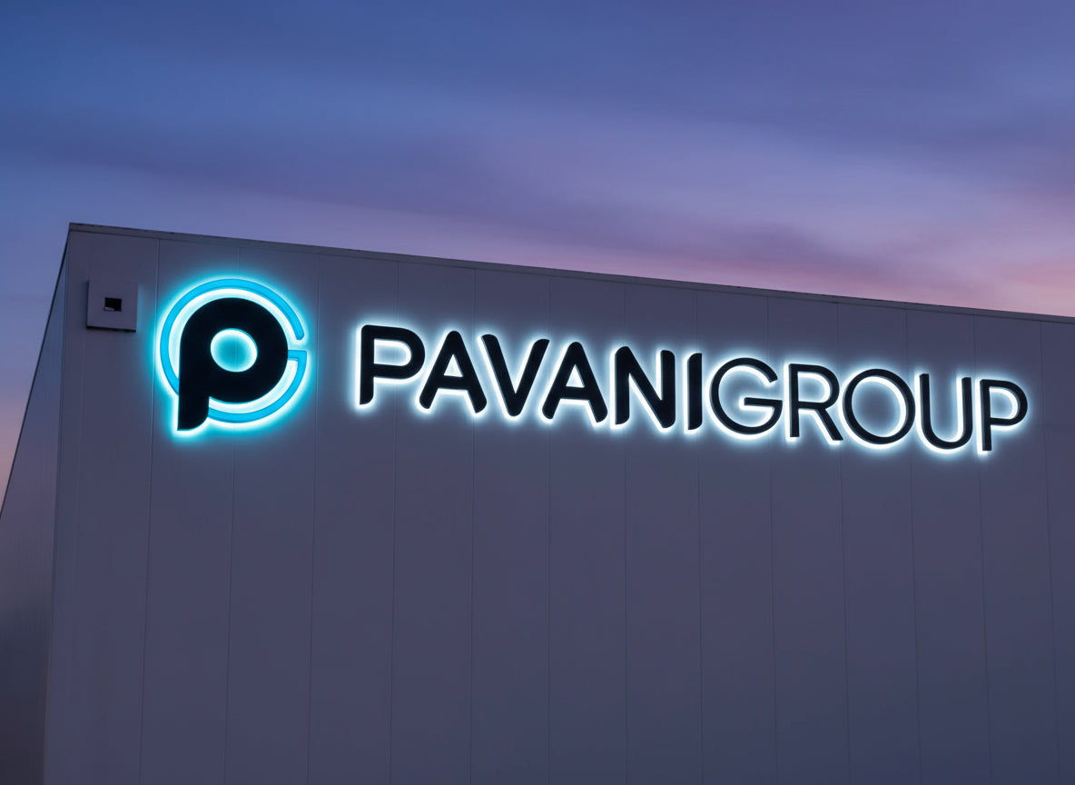 insegna scatolata retroilluminata pavani group Concordia sulla Secchia