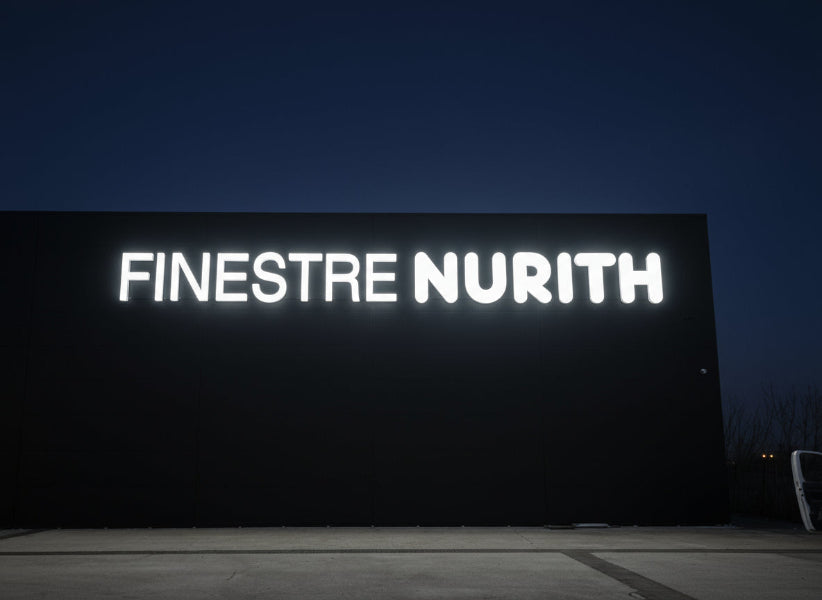 installazione insegna luminosa scatolare nurith spa mantova