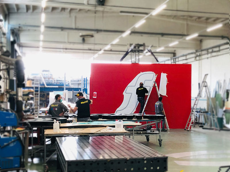 produzione insegna opaca di grande formato molino pasini spa mantova