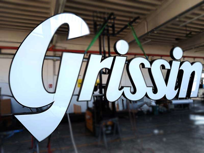 produzione insegna scatolare di grande formato grissin bon