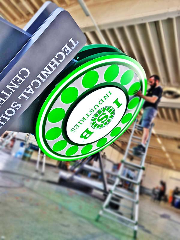produzione totem luminoso isb ital cuscinetti spa rubiera
