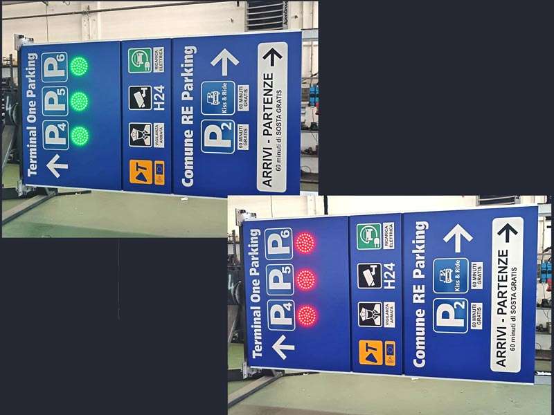 produzione totem segnaletico terminal one stazione alta velocità reggio emilia