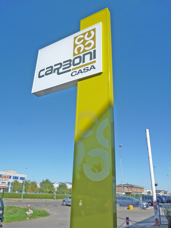 totem aziendale a stelo carboni spa modena