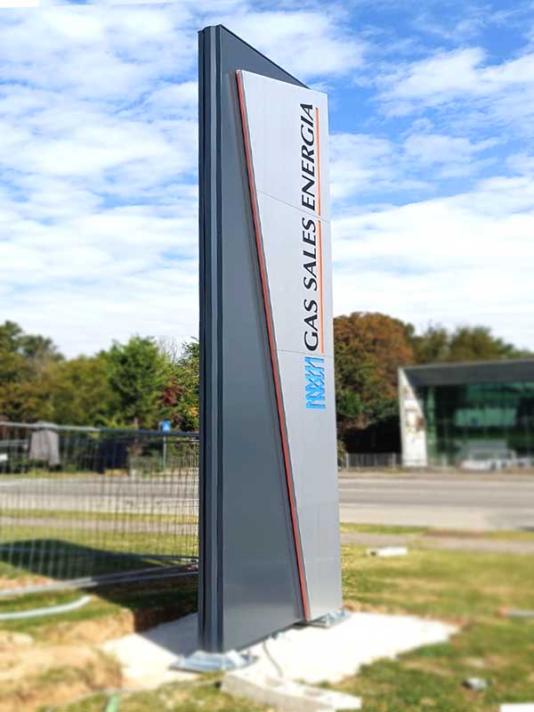 Gas Sales - Totem aziendale luminoso Sail