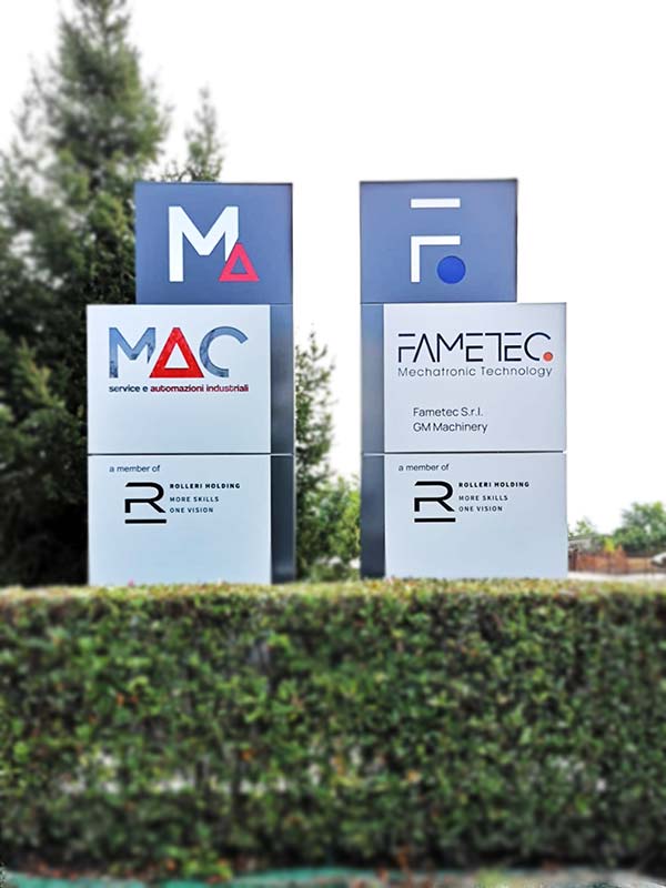 totem luminosi aziendali fametec mac rolleri spa piacenza