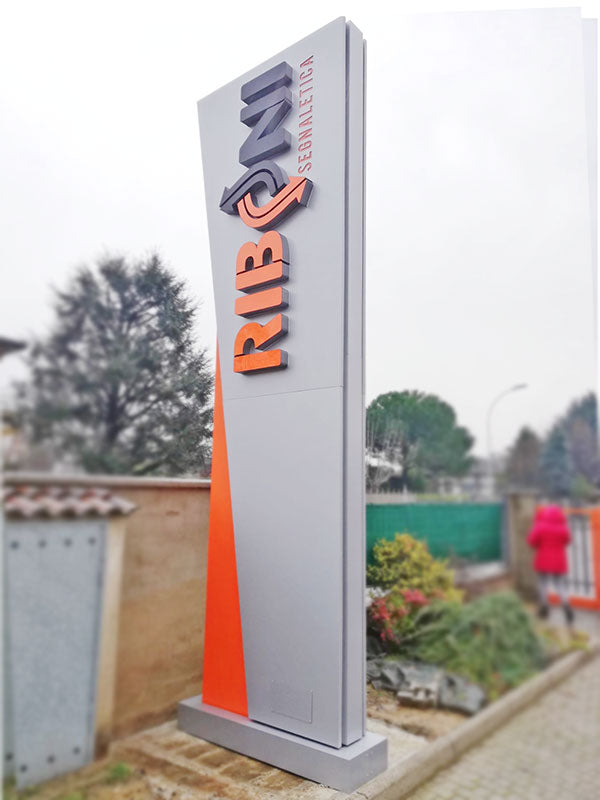 totem luminoso a led riboni segnaletica lodi