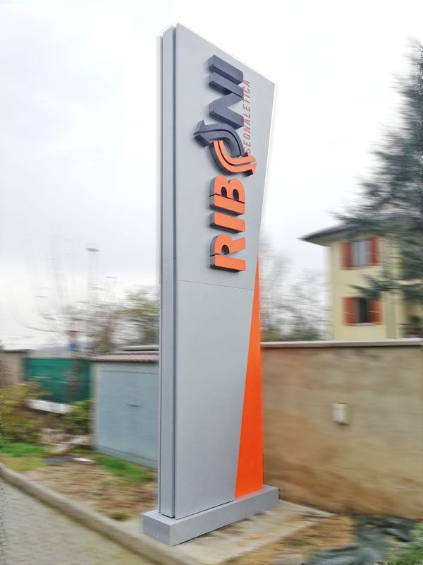 totem luminoso a led riboni segnaletica lodi