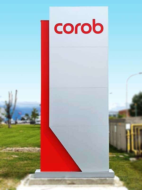 totem luminoso aziendale corob modena