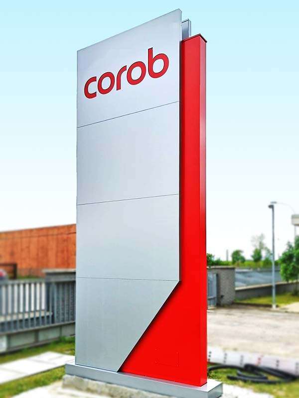 totem luminoso aziendale corob modena